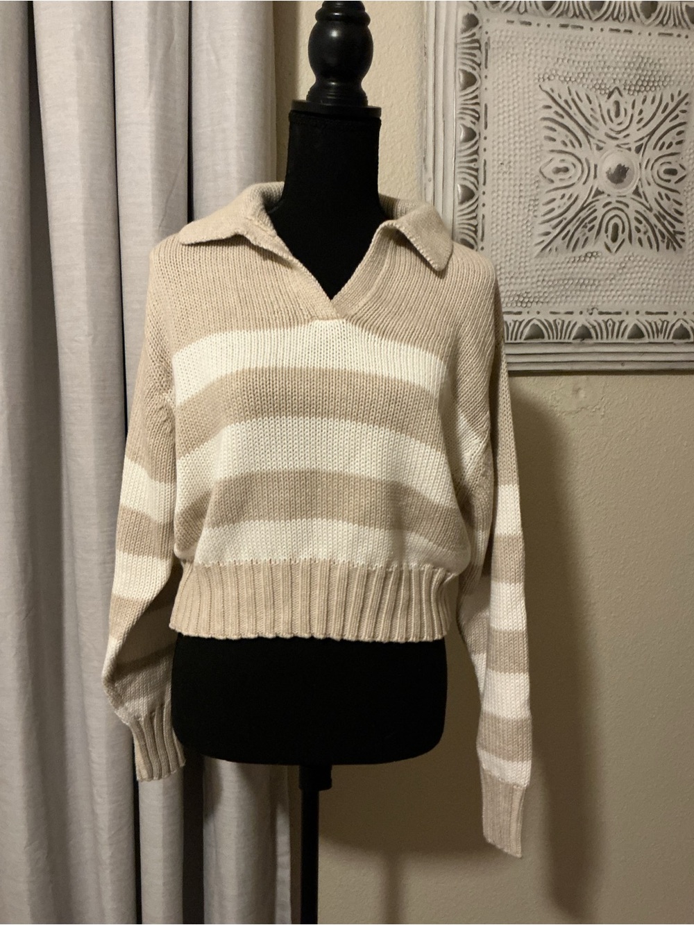 Quince 100% Organic Cropped Cotton Polo Sweater - Picture 2 of 9